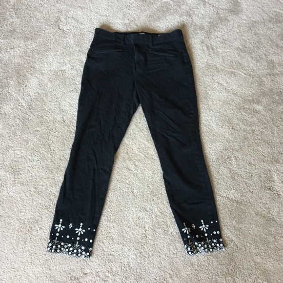 Embroidered Hem Pants • GAP - Picture 2 of 9